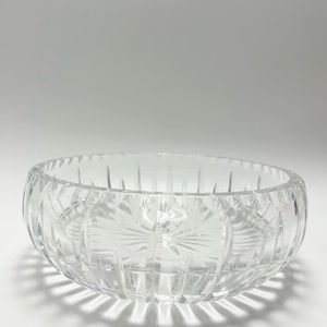 Ceska Czechoslovakia - Heavy Crystal Cut Glass Bowl.